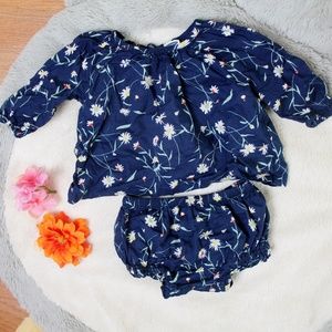 ✨HP✨Old Navy 0-3M Floral Long Sleeve & Bloomer